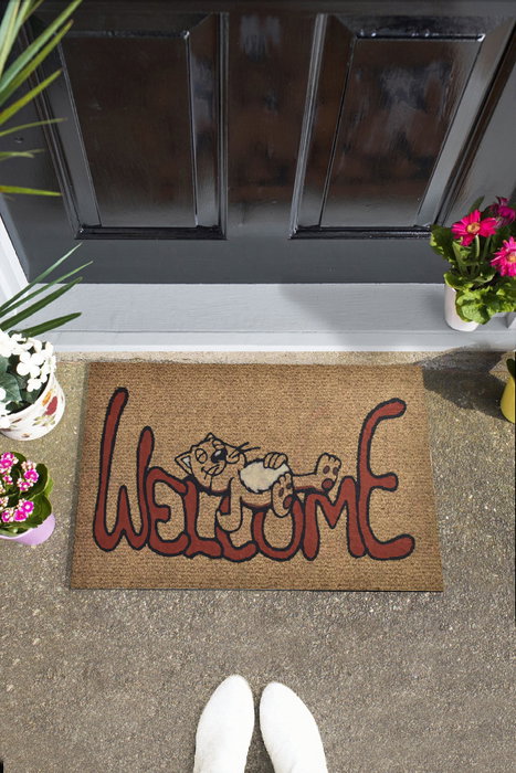 Conceptum Felpudo Welcome Cat Multicolor